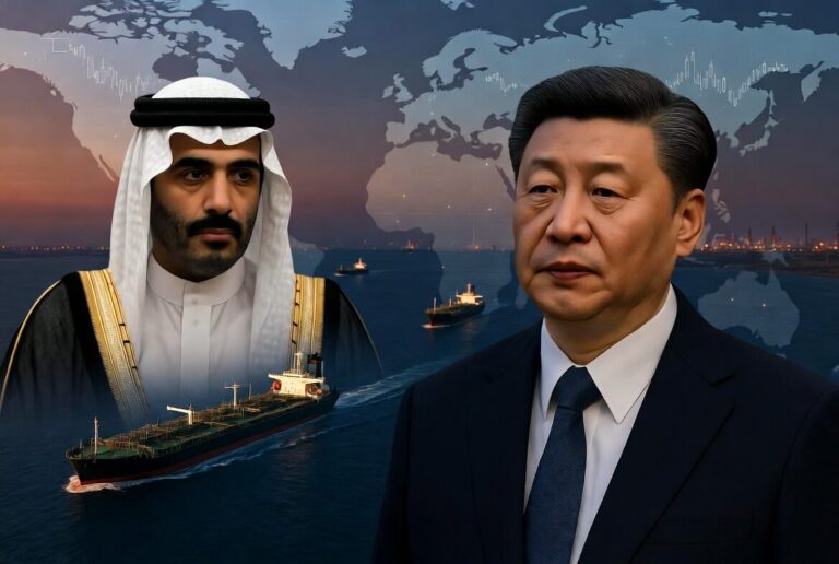 Image accompanying the article on how Trump’s pressure campaign in the Strait of Hormuz exposed China’s dependence on cheap Iranian oil.