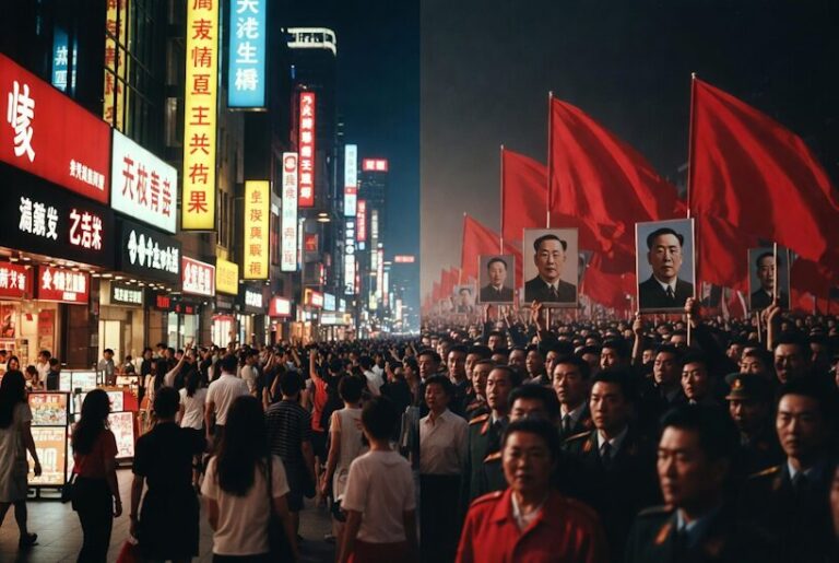 Image accompanying the article on May Day 2026 and the communist hypocrisy on display in China, Cuba, North Korea and among American socialists.