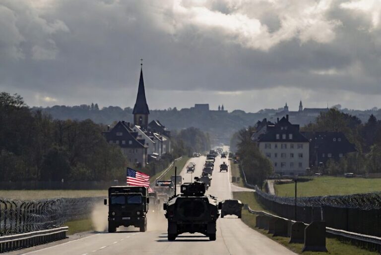 Image accompanying the article on 5,000 US troops already leaving German bases as Trump enforces the America First policy.