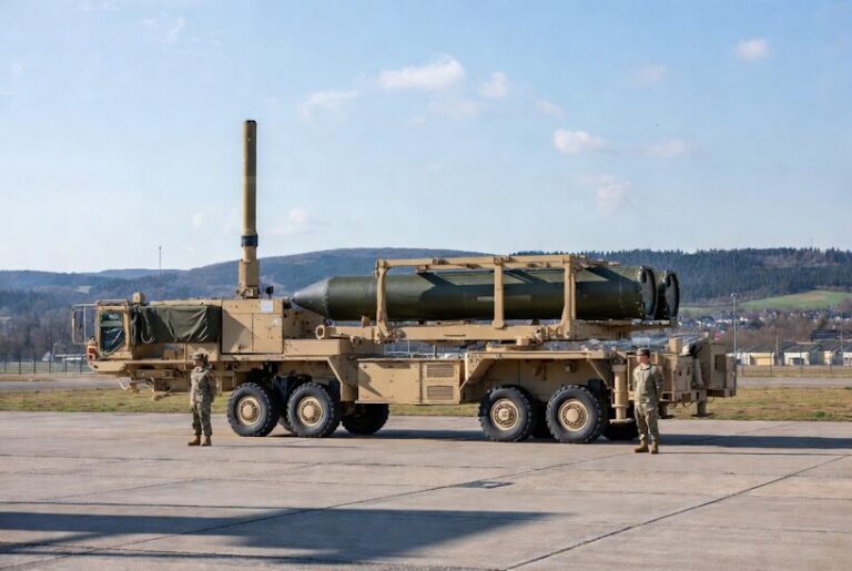 Image accompanying the article on the cancellation of the long-range fires battalion planned for Germany and Trump’s reset of NATO strategy.